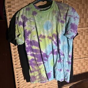 Tie-Dye T-Shirt in Purple, Green, and Blue